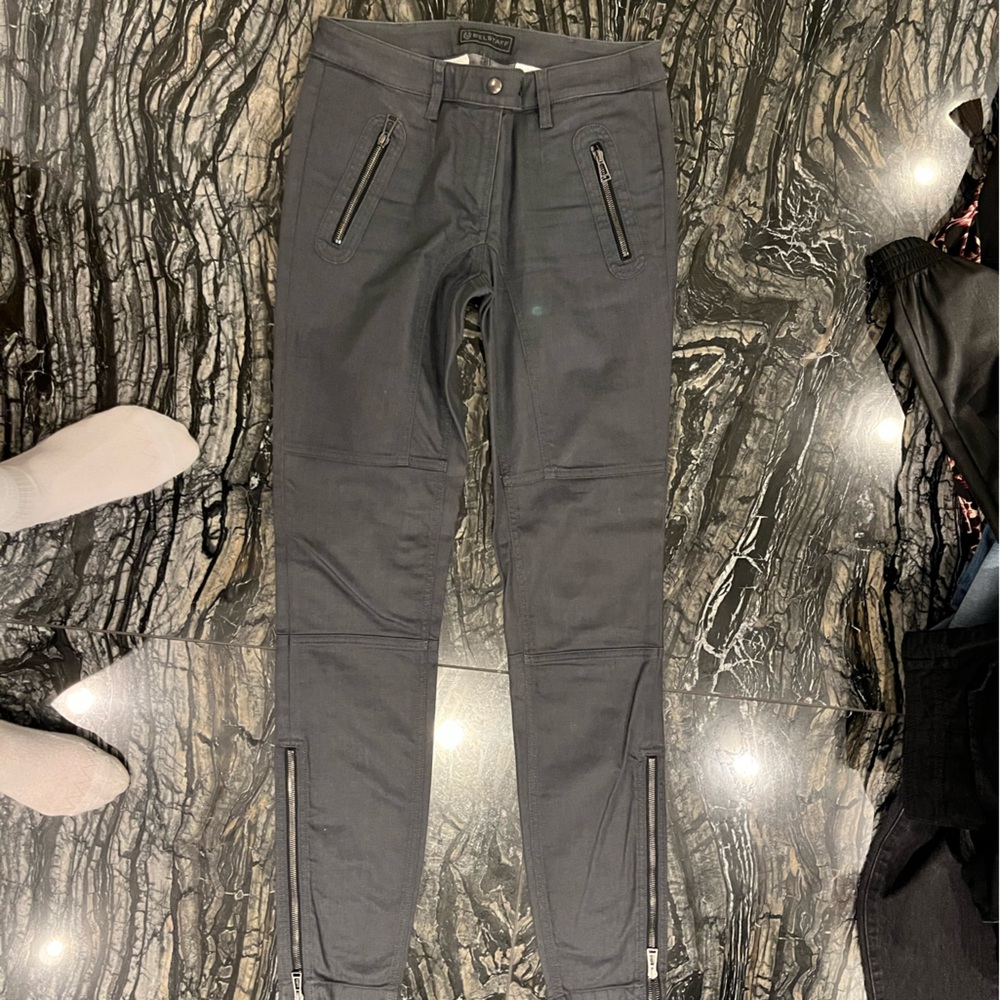 Belstaff waxy jeans with zippers